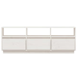 TV Cabinet White 140x37x50 cm Solid Wood Pine 813431