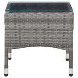 ZNTS Coffee Table Grey 60x40x36 cm Poly Rattan 45908