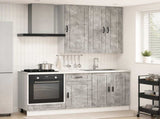 Kitchen Unit PORTO 5 pcs Concrete Grey Engineered Wood 3438288