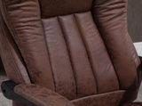 Home Office Chair Microfibre Desk Chair with Reclining Function Armrests Swivel Wheels Footrest T3398P328239