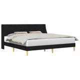 Bed Frame with Headboard Black 180 x 200 cm Fabric 42027380