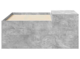 Kids'High Bed Frame with Desk Concrete Grey Engineered Wood 3422670