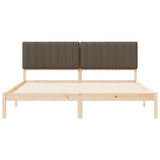 Bed Frame with Upholstered Headboard Taupe 180 x 200 cm 878032