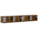 TV Wall Cabinet Wall-mounted 2 pcs Smoked Oak 98 x 31 x 29.5 cm 892240