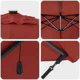 Umbrella Terracotta 352 x 251 x 265 cm Polyester and Aluminium 42003334
