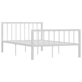 Bed Frame White Metal 120 x 200 cm Durable Bed Frame 284564
