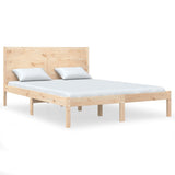 Bed Frame without Mattress 135x190 cm Double Solid Wood 3104128