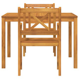 Garden Dining Set 3 pcs Brown Solid Acacia wood 3375658