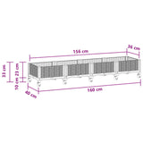 Garden Planter with Wheels Light Grey 160 x 40 x 33 cm PP 3423131
