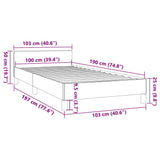 Bed Frame without Mattress Black Twin Faux Leather 347525