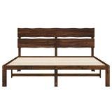 Double Bed Frame with Headboard ROSTOCK Dark Brown 180 x 200 cm 3405494