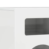 TV Cabinet High Gloss White 80 x 35 x 40 cm Engineered Wood 891278
