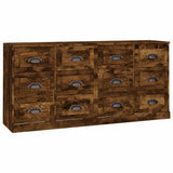 Sideboards 2 pcs Smoked Oak Engineered Wood 3185284
