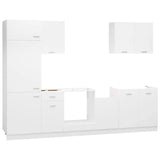 7 Piece Kitchen Cabinet Set Lyon White Engineered Wood 3067631