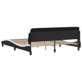 Bed Frame "Dover" Black and White 180x200 cm Super King Faux Leather 373340