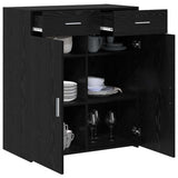 Storage Cabinet Black oak 80 x 42.5 x 93.5 cm Engineered wood 3365601
