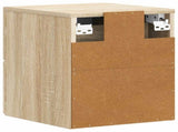 Wall-Mounted Bedside Cabinet 2 pcs Sonoma Oak 34.5 x 33 x 40 cm 898640