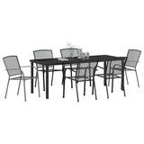 Garden Dining Set 7 pcs Anthracite Powder-Coated Steel 3379287