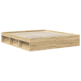 Bed Frame with Headboard Sonoma 180 x 200 cm Solid Pine Wood 3412864