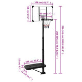 Basketball Stand Transparent 256-361 cm Polycarbonate 93650
