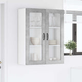 Wall Glass Cabinet PORTO Concrete Grey 80 x 31 x 100 cm 885508