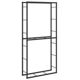 Firewood Rack Black 100x30x209 cm Steel 4018469