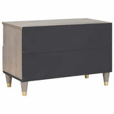 TV Cabinet with Drawer Grey 70 x 33 x 46 cm Solid Mango Wood 4018773