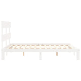 Bed Frame without Mattress White 160x200 cm Solid Wood Pine 3193542