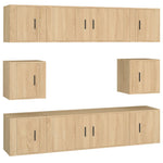 8 Piece TV Cabinet Set Sonoma Oak Engineered Wood 3188673