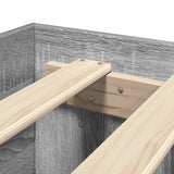 Bed Frame without Mattress Grey Sonoma 75x190 cm Small Single Engineered Wood 3295714
