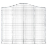 Arched Gabion Baskets 2 pcs 200x50x160/180 cm Galvanised Iron 3145703