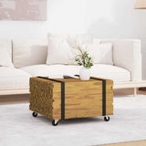 Coffee Table Brown 60 x 60 x 38 cm Solid Teak Wood 4009310