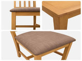 Dining Set 5 pcs Grey Solid Oak Wood 3430347
