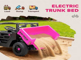 Kids Ride on Car, 12V Electric Kids UTV with Electric Dump Bed, 4-Wheel Suspension for 3-8 Years, T3398P422448