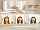 Multi-Storage Elegant Dressing Table, with LED Mirror - White T3398P552682