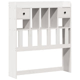 Bookcase Bed without Mattress White 90x200 cm Solid Wood Pine 3323036