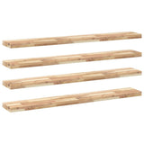 Floating Shelves 4 pcs 120x20x4 cm Untreated Solid Wood Acacia 3279434