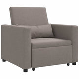 Pull out Sofa Bed Single Taupe 90 x 165 x 87 cm Fabric 42002690