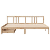 Bed Frame without Mattress 200x200 cm Solid Wood Pine 3301644