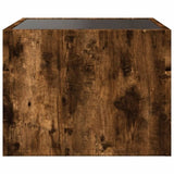 ZNTS Bedside Table with Infinity LED Smoked Oak 40x40x30 cm 3284074