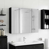 Bathroom Mirror Cabinet Black Oak 60 x 14.5 x 50 cm 889072