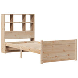Bookcase Bed without Mattress 90x190cm Single Solid Wood Pine 3322457