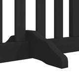 Dog Gate with Door Foldable 6 Panels Black 480 cm Poplar Wood 3155681