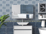 Mirror Cabinet, Wall Mount Bathroom Storage Cabinet with Adjustable Shelf, Double Door Cupboard, 70 T3398P329567