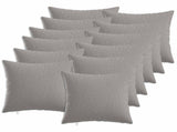 Cushion with Pillow HEERLEN 12 pcs Cloud Grey Fabric 926409