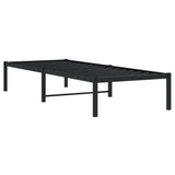 Metal Bed Frame without Mattress Black 80x200cm 373646