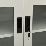 Office Cabinet Light Grey 90x40x70 cm Steel 335927