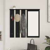 Wall-Mounted Coat Rack with Shelf Black oak 84 x 10 x 80 cm 874492