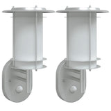 Outdoor Wall Lights with Sensors 2pcs Silver Stainless Steel 4006287