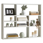 ZNTS FMD Wall-mounted Shelf with 9 Compartments White 428760